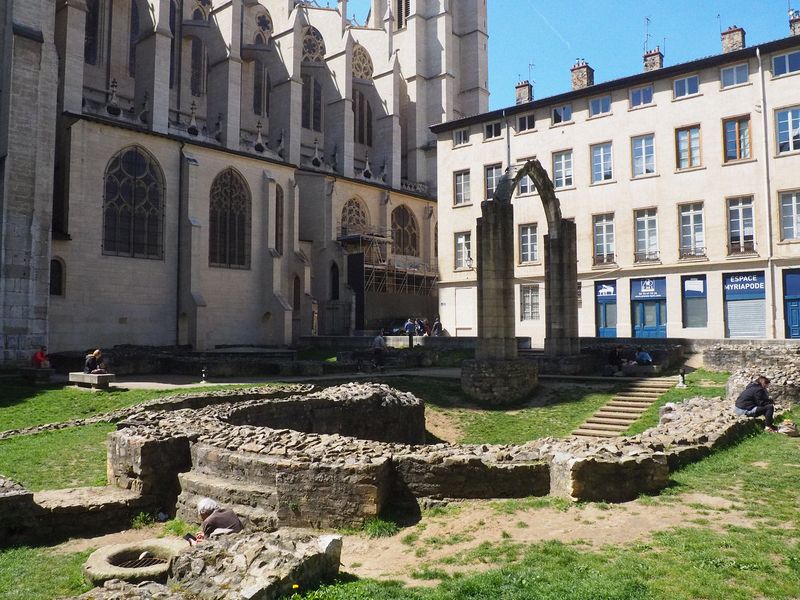 The stones from this 4th century Roman monument were used in building the cathedral